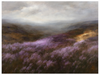 Print of Oil Painting of heather moorland scene after rain takes place.